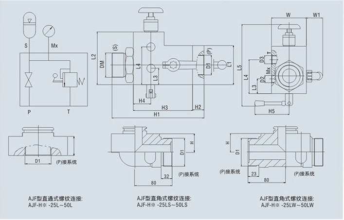 蓄能器安全截止阀外形结构