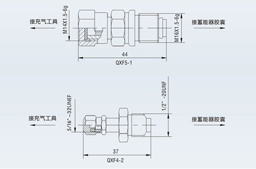 蓄能器充气阀外形尺寸